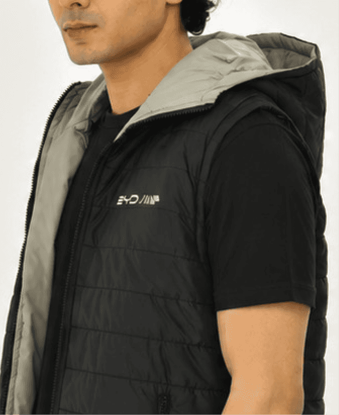 Puffer Jacket-Sleeveless (With Hood)